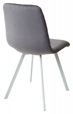 Стул DAIQUIRI BLUVEL-14 GREY / белый каркас, велюр М-City