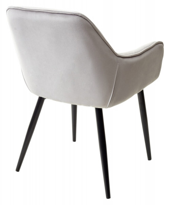 Стул TROY BLUVEL-03 LIGHT GREY, велюр/ черный каркас М-City