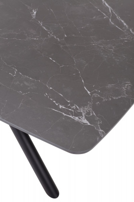 Стол RIVOLI 140 MATT BLACK MARBLE SINTERED STONE/ BLACK М-City