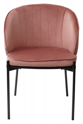 Стул DIANA BLUVEL-52 PINK, велюр/ черный каркас М-City