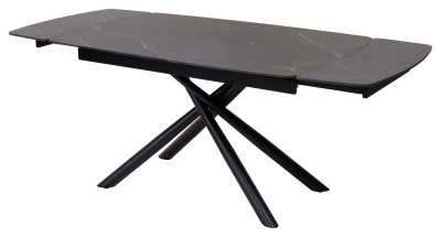 Стол RIVOLI 140 MATT BLACK MARBLE SINTERED STONE/ BLACK М-City
