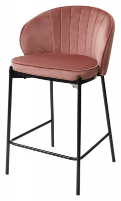 Полубарный стул WENDY BLUVEL-52 PINK (H=65cm), велюр М-City