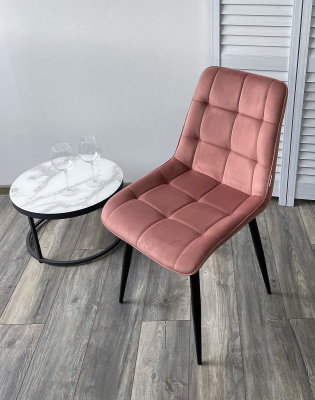 Стул CHIC BLUVEL-52 розовый / черный каркас М-City