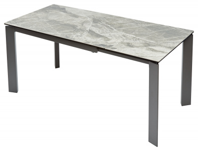 Стол CORNER 120 ITALIAN DARK GREY Серый мрамор глянцевый, керамика/ GREY1 М-City