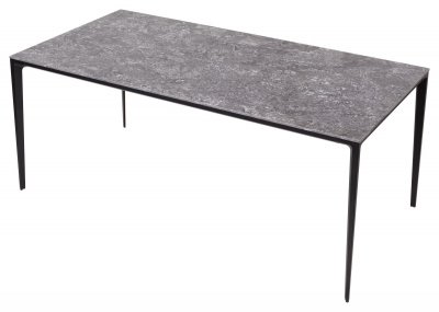 Стол NOTO 180 SINTERED STONE GLOSS STARLIGHT BLACK / BLACK М-City