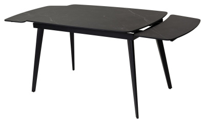 Стол ELIOT 120 MATT BLACK MARBLE SINTERED STONE/ BLACK М-City