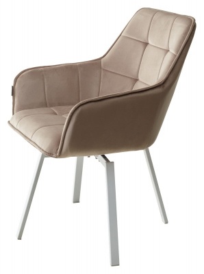 Стул MAVERICK BLUVEL-40 BEIGE/ белый каркас, поворот.360 град. М-City