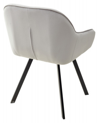 Стул GALE BLUVEL-03 LIGHT GREY, велюр/ черный каркас, поворот.360 град., М-City