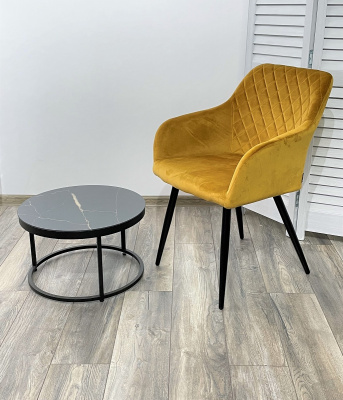 Стул BRANDY BLUVEL-68 желтый/ черный каркас, М-City