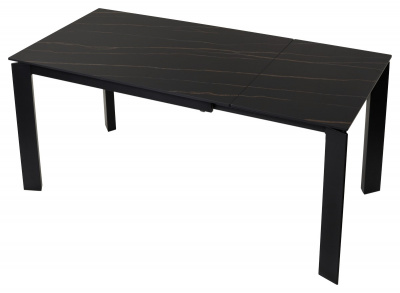 Стол CORNER 120 MATT GOLDEN BLACK SINTERED STONE / BLACK М-City
