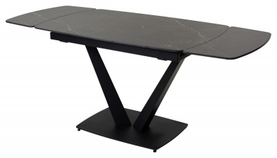 Стол ALATRI 120 MATT BLACK MARBLE SINTERED STONE / BLACK М-City