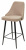 Барный стул NEPAL-BAR БЕЖЕВЫЙ #5, велюр/ черный каркас (H=78cm) М-City