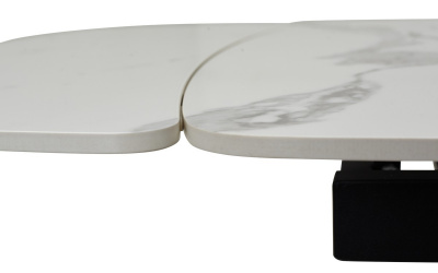 Стол ALATRI 120 GLOSS STATUARIO WHITE SINTERED STONE / BLACK М-City