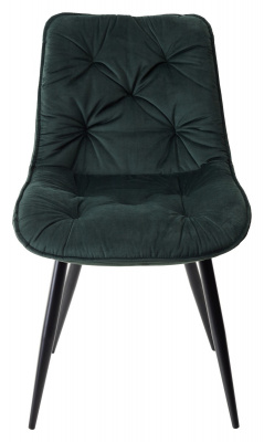 Стул MONACO UF910-14 DARK GREEN, велюр/черный каркас M-City
