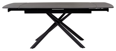 Стол RIVOLI 140 MATT BLACK MARBLE SINTERED STONE/ BLACK М-City