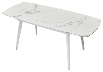 Стол ELIOT 120 GLOSS STATUARIO WHITE SINTERED STONE / WHITE М-City