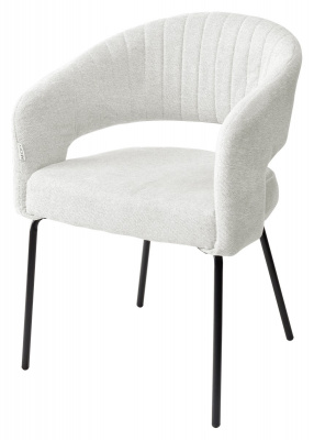 Стул SNUG WZ2042-18 белая галька, фактурный велюр / черный каркас, M-City