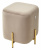 Фото: Пуф для гостиной ARES BLUVEL-40 BEIGE / GOLD М-City Пуф для гостиной ARES BLUVEL-40 BEIGE / GOLD М-City