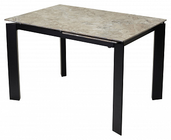 Стол CORNER 120 GLOSS ATHENS BROWN SINTERED STONE / BLACK М-City