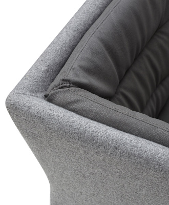 Скамья угловая MALIAN GREY 211х171,5 см, экокожа + ткань М-City