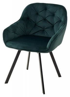 Стул GALE BLUVEL-78 GREEN, велюр/ черный каркас, поворот.360 град., М-City