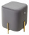 Пуф для гостиной ARES BLUVEL-14 GREY / GOLD М-City