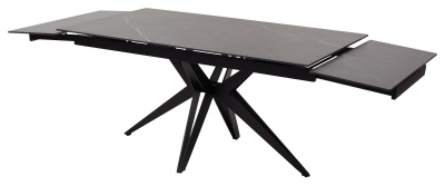 Стол FORIO 160 MATT BLACK MARBLE SINTERED STONE/ BLACK М-City