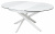 Стол TRENTO 120 HIGH GLOSS STATUARIO Белый мрамор глянцевый, керамика/ белый каркас М-City