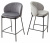 Полубарный стул WENDY BLUVEL-03 LIGHT GREY (H=65), велюр М-City