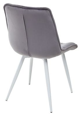 Стул MONACO UF910-05 DARK GREY, велюр/белый каркас M-City