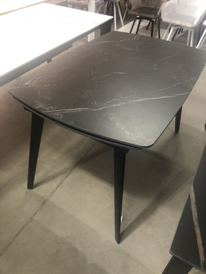 Стол ELIOT 120 MATT BLACK MARBLE SINTERED STONE/ BLACK М-City