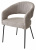 Фото: Стул SNUG WZ2042-04 серо-бежевый фактурный велюр / черный каркас, M-City Стул SNUG WZ2042-04 серо-бежевый фактурный велюр / черный каркас, M-City