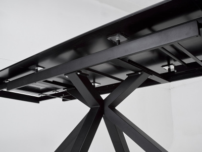 Стол ALTO 160 NERO KL-116 Черный мрамор матовый, итальянская керамика/ черный каркас М-City