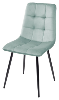 Стул BARI UF910-15 LIGHT GREEN, велюр / черный каркас М-City