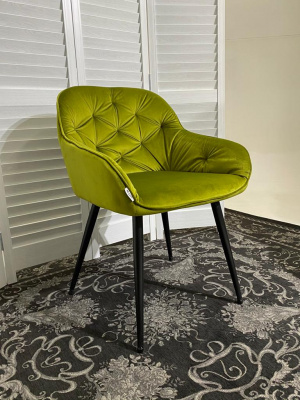 Стул BREEZE BLUVEL-75 OLIVA/ черный каркас, велюр М-City