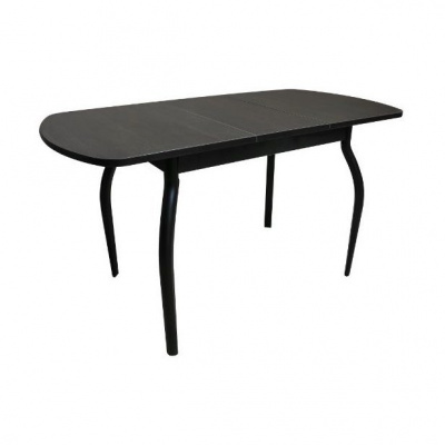 Стол Гала 1 корпус ЛДСП /столешница стекло (опора эмаль черная)