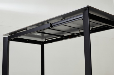 Стол CORNER 120 GLOSS ATHENS BROWN SINTERED STONE / BLACK М-City