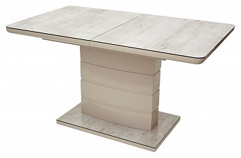 Стол ALTA 120 BEIGE/ CAPPUCINO глазурованное стекло М-City
