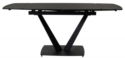 Стол ALATRI 120 MATT BLACK MARBLE SINTERED STONE / BLACK М-City