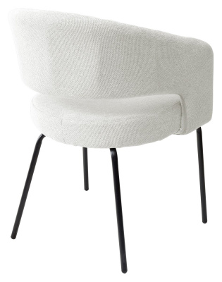 Стул SNUG WZ2042-18 белая галька, фактурный велюр / черный каркас, M-City