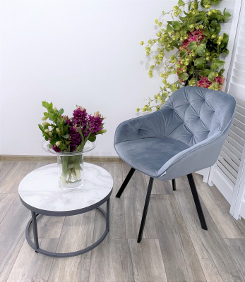 Стул GALE BLUVEL-06 BLUE поворот.360 град., велюр М-City