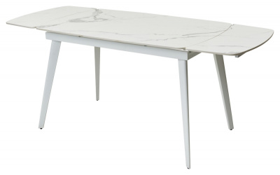 Стол ELIOT 120 GLOSS STATUARIO WHITE SINTERED STONE / WHITE М-City
