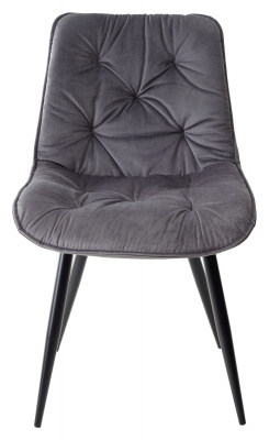 Стул MONACO UF910-05 DARK GREY, велюр/черный каркас M-City