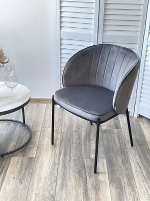 Стул DIANA BLUVEL-14 GREY, велюр / черный каркас М-City