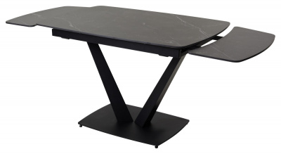 Стол ALATRI 120 MATT BLACK MARBLE SINTERED STONE / BLACK М-City