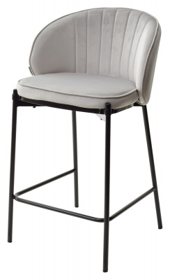 Полубарный стул WENDY BLUVEL-03 LIGHT GREY (H=65), велюр М-City