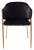 Стул DILL BLUVEL-19 BLACK, велюр/ золотой каркас, М-City
