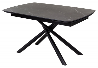 Стол RIVOLI 140 MATT BLACK MARBLE SINTERED STONE/ BLACK М-City