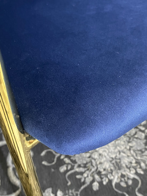 Стул DILL BLUVEL-86 NAVY BLUE, велюр/ золотой каркас, М-City