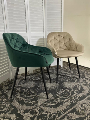 Стул BREEZE BLUVEL-40 BEIGE/ черный каркас, велюр М-City
